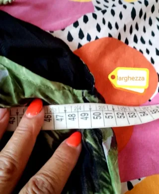 Abito verde e multicolor