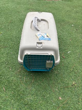 Transportín Perros/Gatos Beige y Turquesa