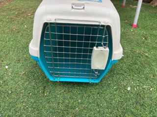 Transportín Perros/Gatos Beige y Turquesa