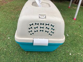 Transportín Perros/Gatos Beige y Turquesa