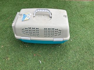 Transportín Perros/Gatos Beige y Turquesa