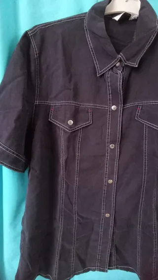 Camisa Punto Roma Negra