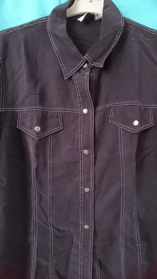 Camisa Punto Roma Negra