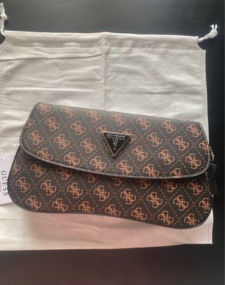 Borsa Guess Monogram Marrone e Nera