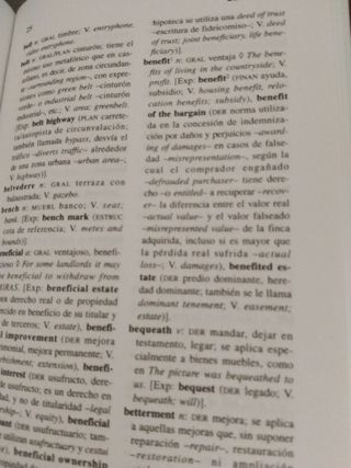 Diccionario de términos del propiedad inmobiliaria