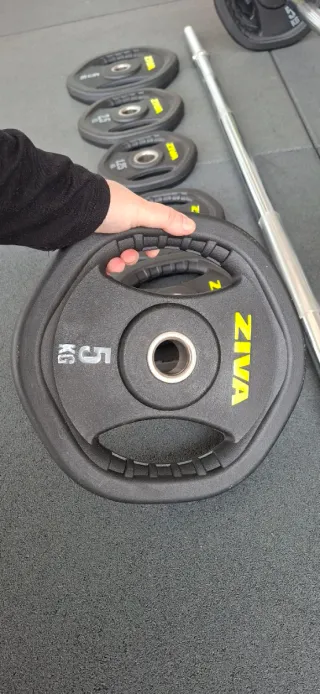 Kit de barra con discos de pesas