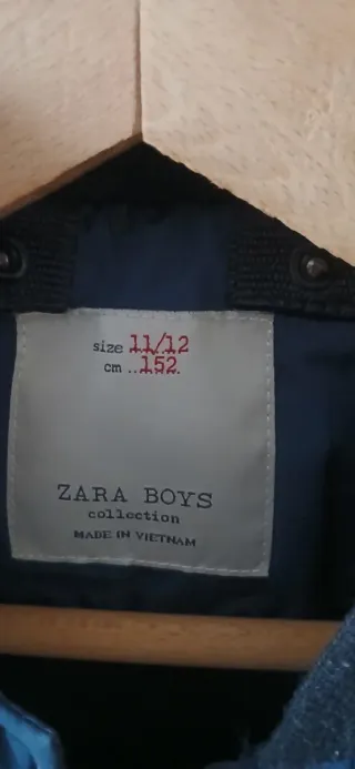 Abrigo niño Zara azul Talla 11/12