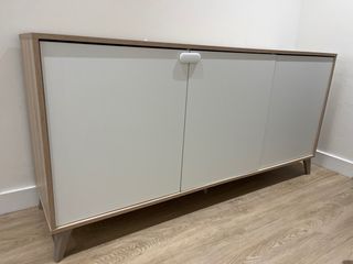 Aparador moderno blanco y madera