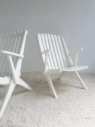 2 Sillas Plegables Mid Century. Vintage, 60s.