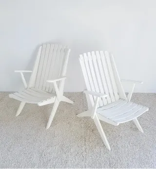 2 Sillas Plegables Mid Century. Vintage, 60s.