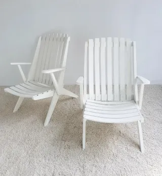 2 Sillas Plegables Mid Century. Vintage, 60s.