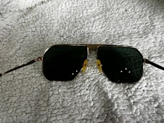 Occhiali Usati Vintage Longines Aviator Oro/Verde