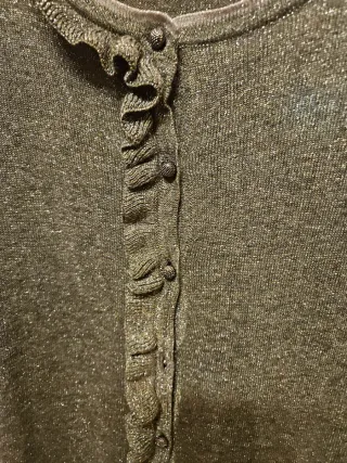 Cardigan Oltre lurex verde oliva