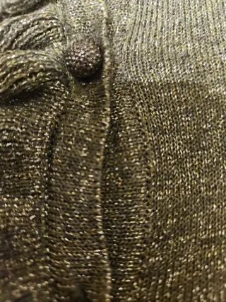 Cardigan Oltre lurex verde oliva