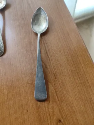 5 Cucharas Antiguas de Alpaca