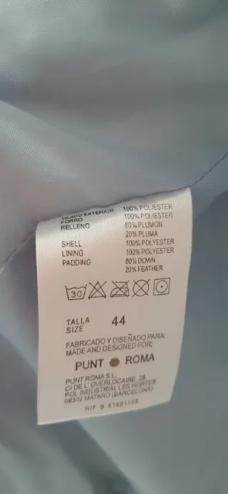 Chaqueta azul acolchada