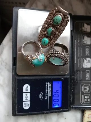 Anillos Plata Vintage Turquesa