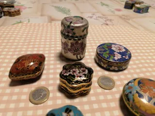 Lote cajitas cloisonné flores 1