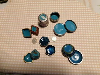 Lote cajitas cloisonné flores 1