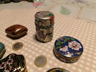 Lote cajitas cloisonné flores 1