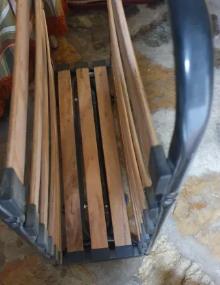 Somier plegable 80cm madera y metal