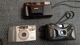 Lote Cámara Vintage Fujica, Kodak, Minolta, Protax