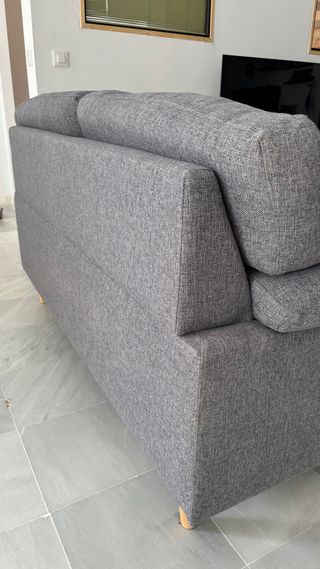 Sofá 2 plazas GEDVED gris tela