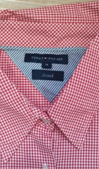 Camisa Tommy Hilfiger cuadros rosa Talla M