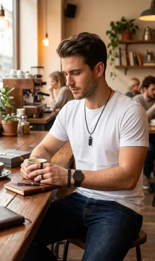 Conjunto de reloj, cadena, pulsera y anillo