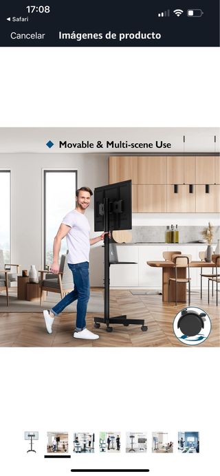 Soporte TV Bontec con Ruedas