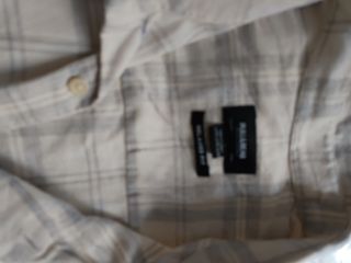 Camisa Pull&Bear cuadros beige/gris Talla XL