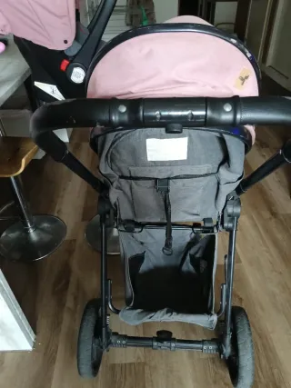 Carro bebé Asalvo Sidney rosa/gris