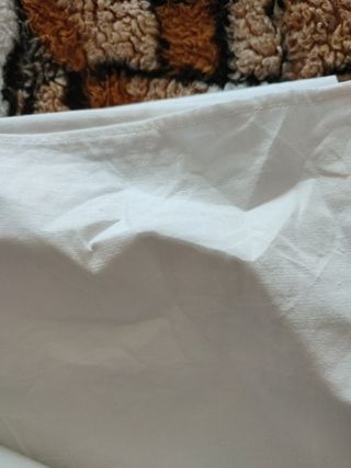 Sabana encimera lino blanco vintage