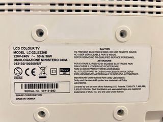 Monitor TV Sharp Negro