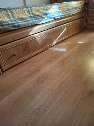 Cama nido de madera con cajones