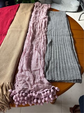 Lote 4 bufandas mujer