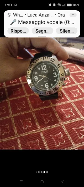 Orologio IEKE nero e argento