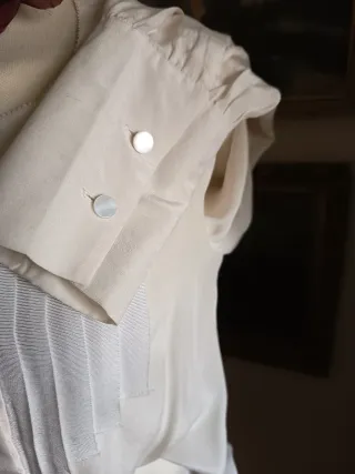 Camisa Cortefiel Seda Natural Beige