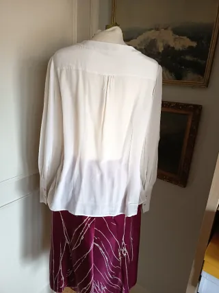 Camisa Cortefiel Seda Natural Beige