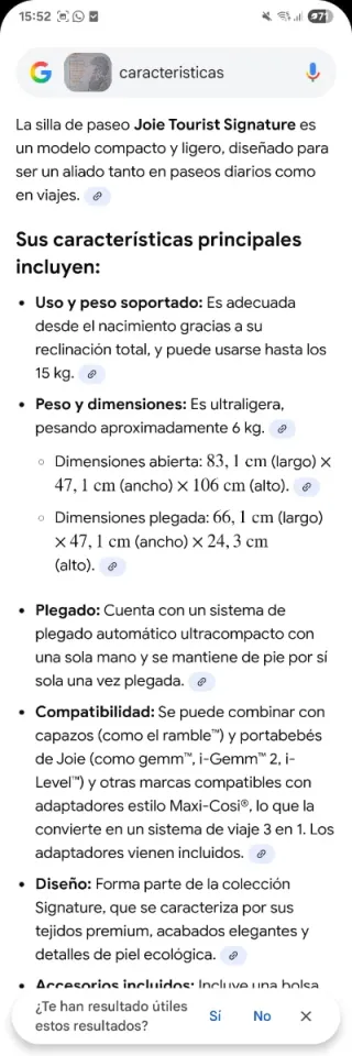 Silla de paseo Joie Tourist