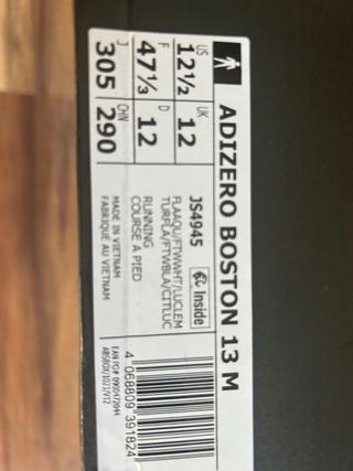 Adidas Adizero Boston 13M Nuevas Talla  47 1/3