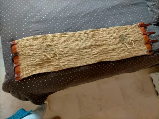 Cinturón de esparto con hebillas