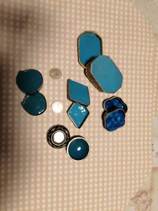 Lote cajitas cloisonné flores 2