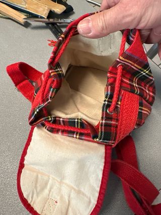 Zainetto scozzese rosso