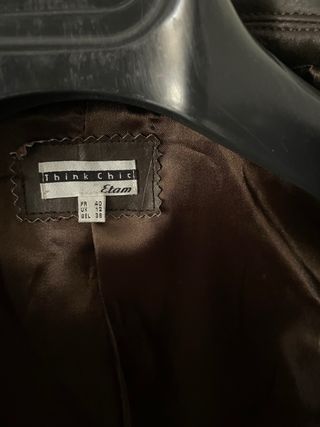 Giacca in pelle Etam vintage donna marrone