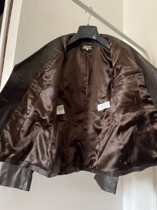 Giacca in pelle Etam vintage donna marrone