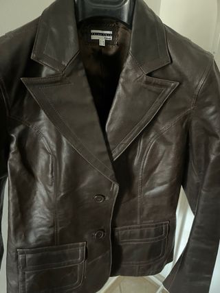 Giacca in pelle Etam vintage donna marrone