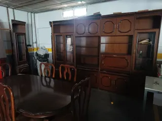 Conjunto Muebles Comedor Madera Años 80