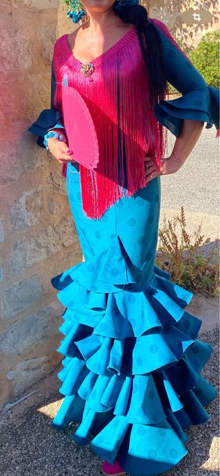 Vestido de flamenca con volantes