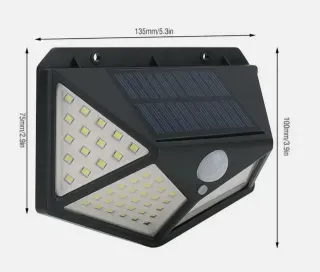 12X Faretti Solari Sensore 100 LED Giardino NUOVI